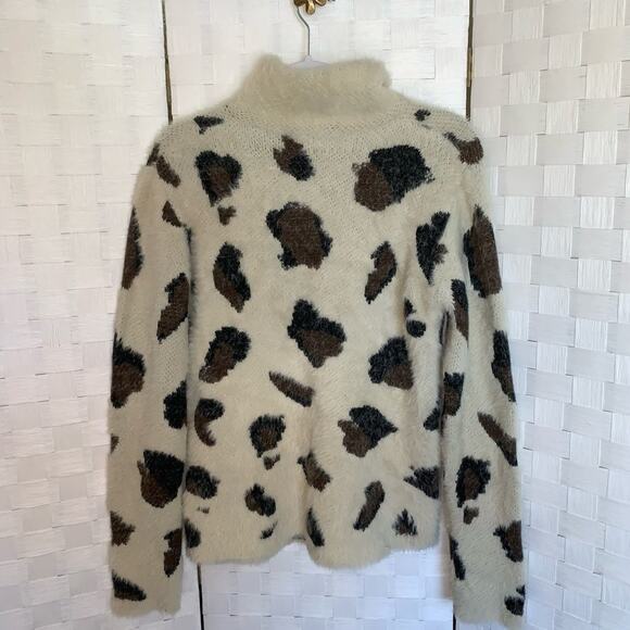 Entro Leopard Print Super Soft Quarter Zip Pullover Jacket Women’s Size Small - Picture 8 of 9